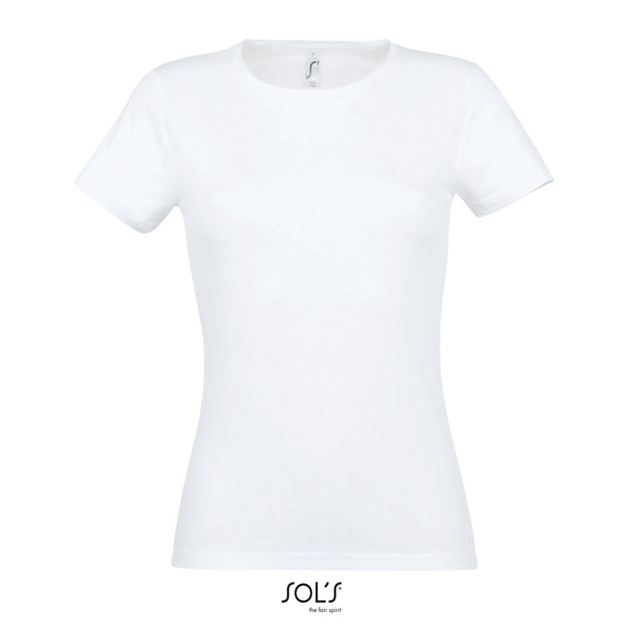 Tshirt femme personnalisé jersey 150g - MISS Blanc 1